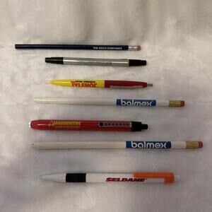 Lot Vintage Pens And Pencils Medical Advertisement